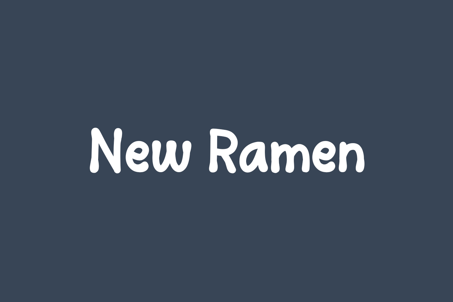 New Ramen Free Font