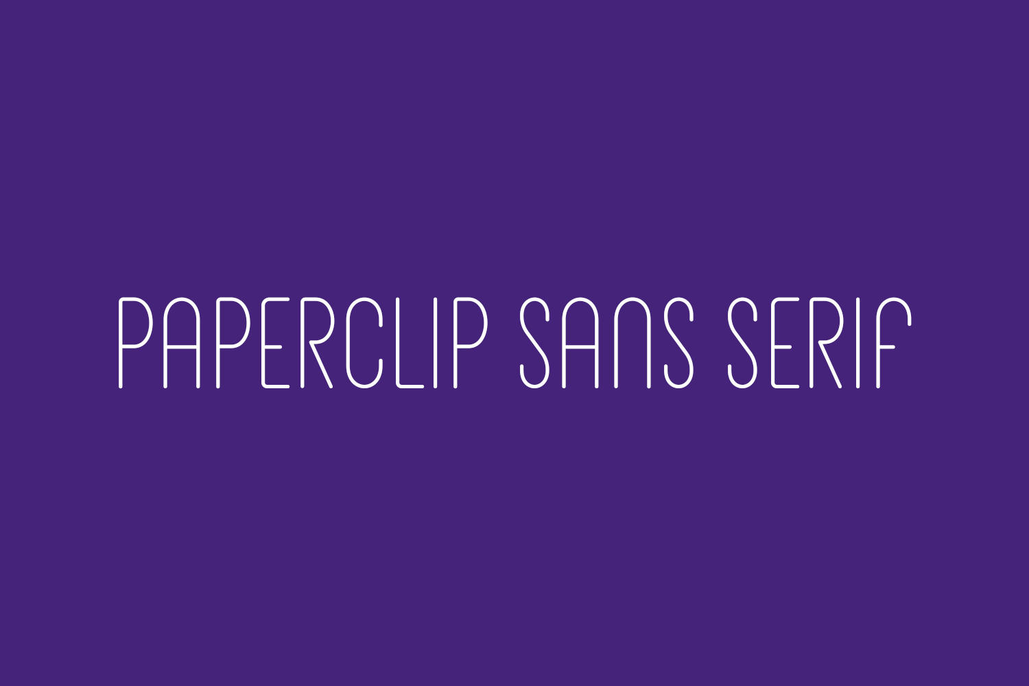 Paperclip Sans Serif Free Font