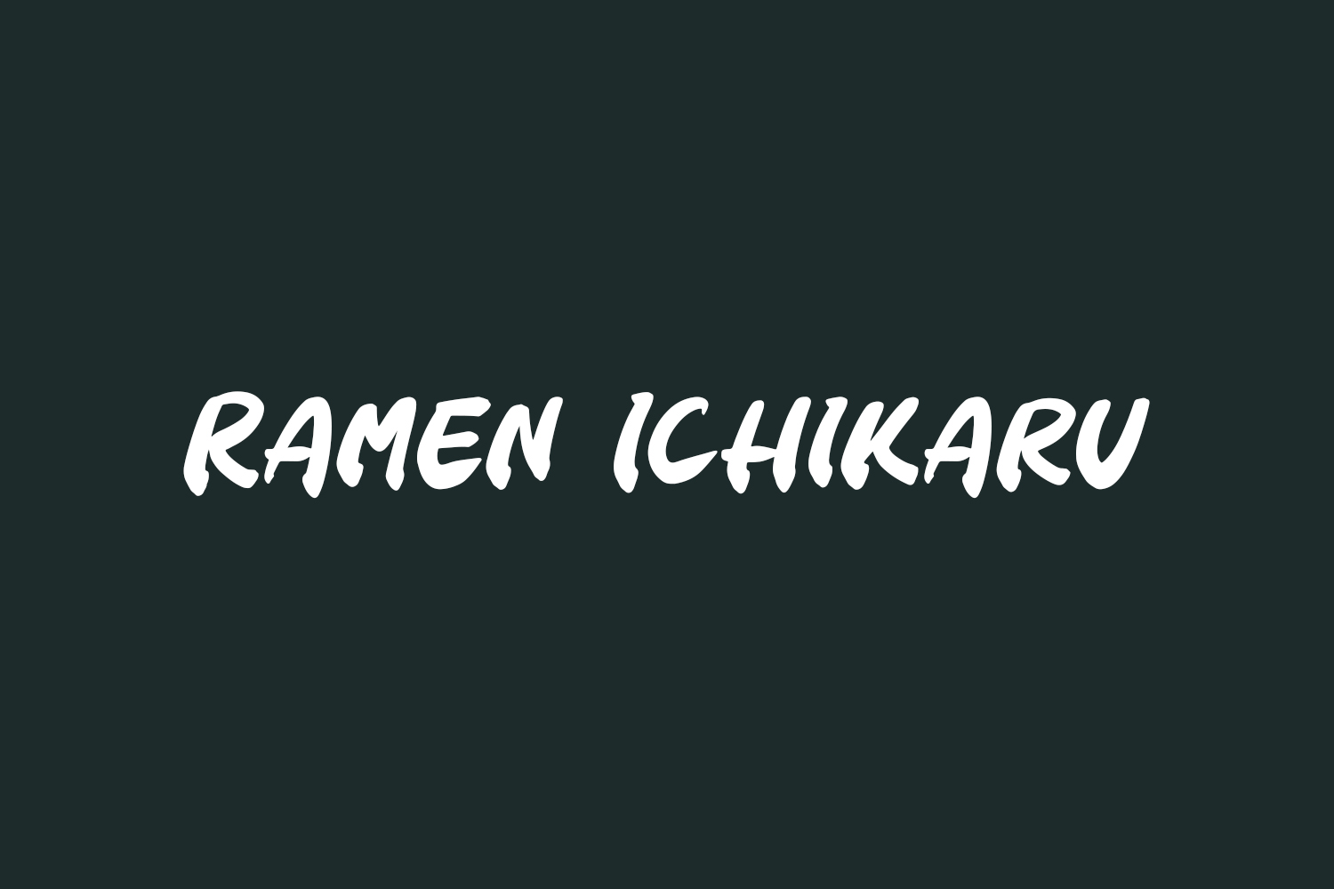 Ramen Ichikaru Free Font