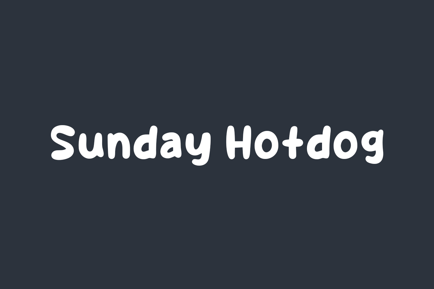 Sunday Hotdog Free Font