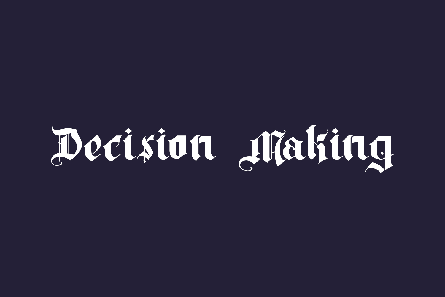 Decision Making Free Font