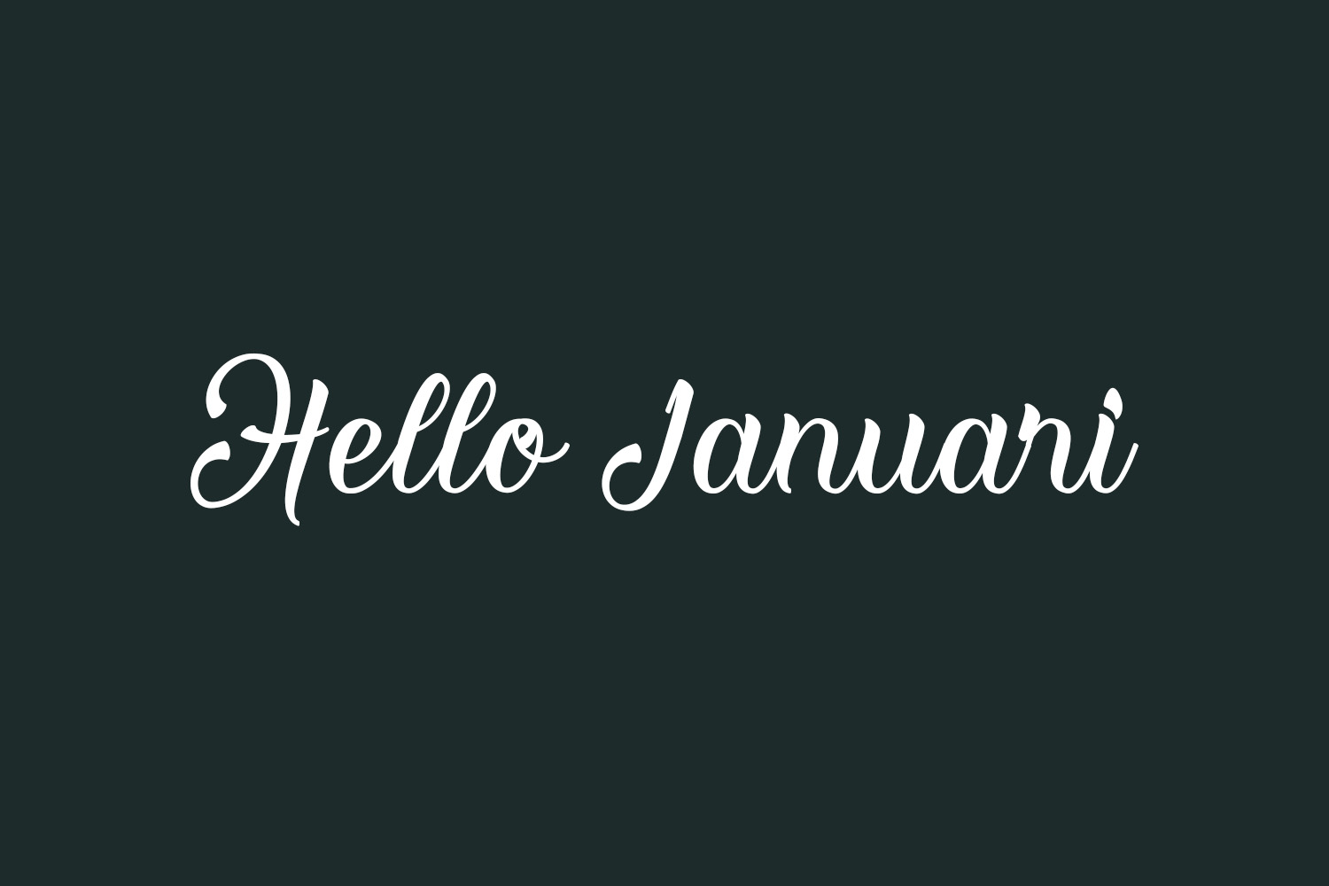 Hello Januari Free Font