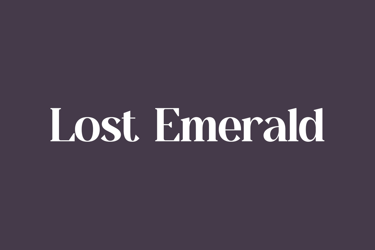 Lost Emerald Free Font
