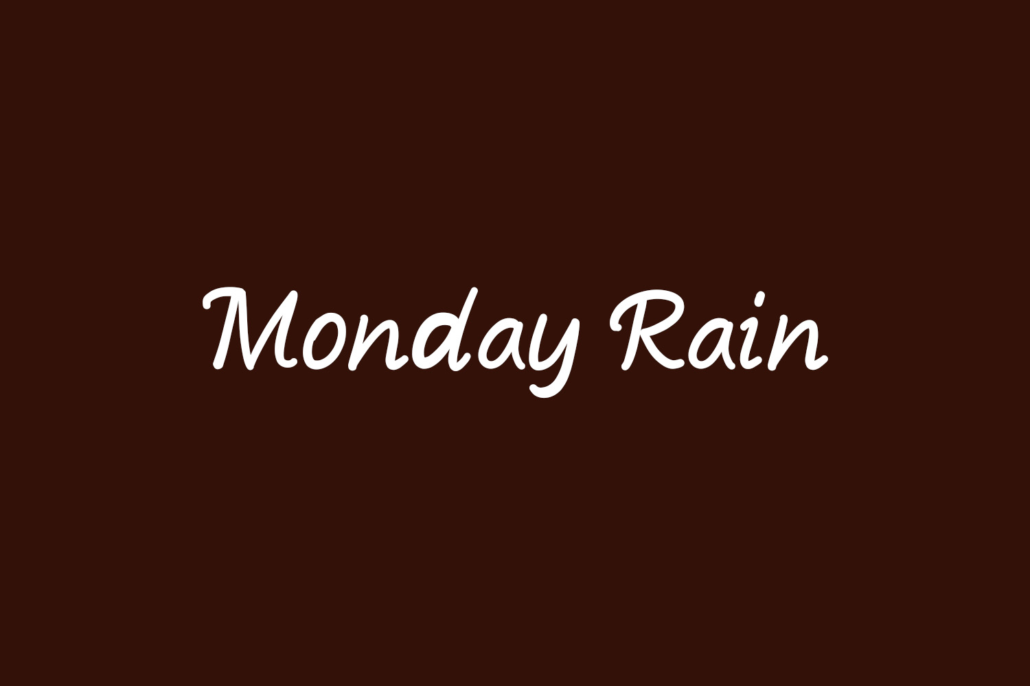 Monday Rain Free Font
