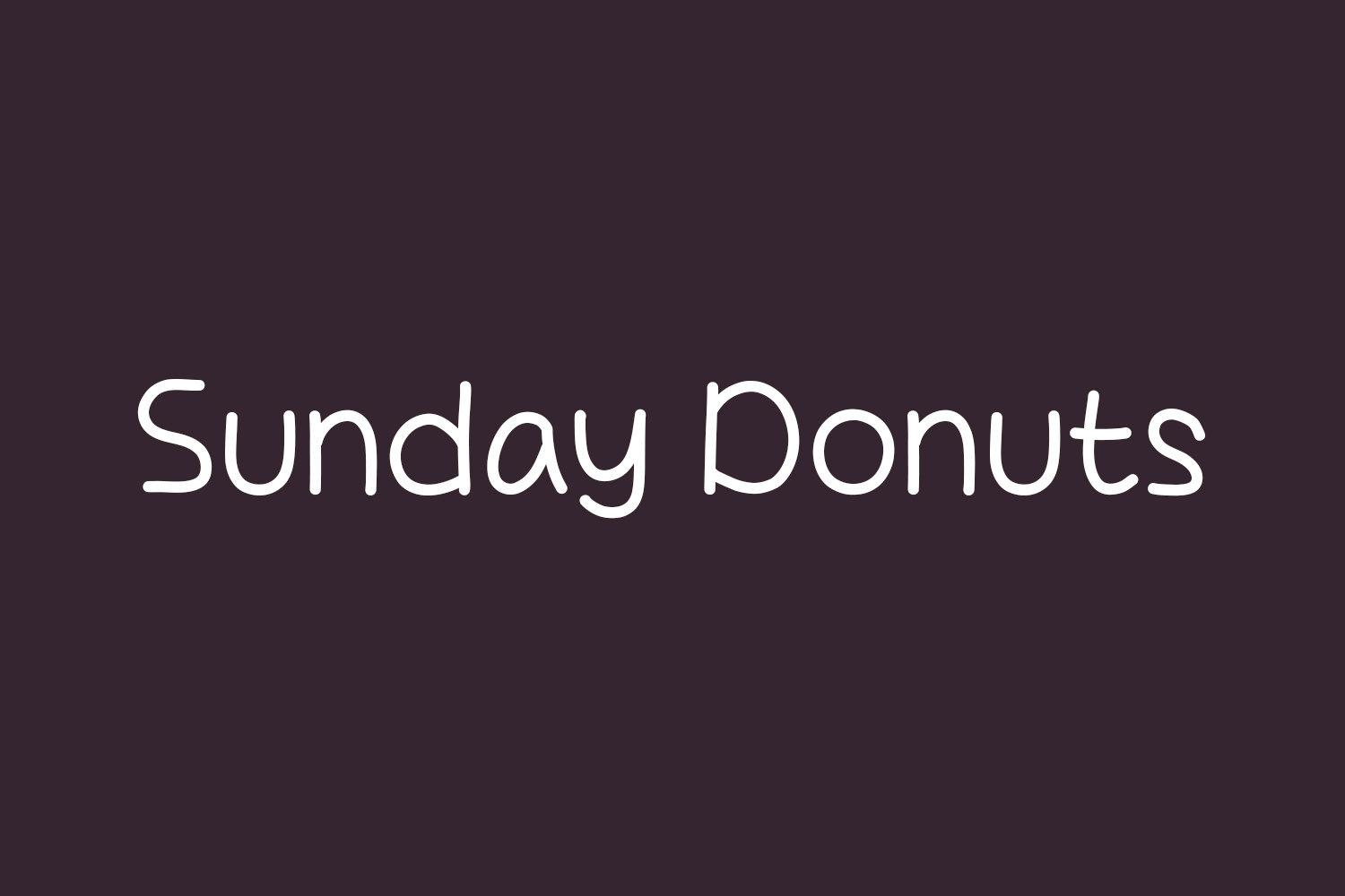 Sunday Donuts Free Font