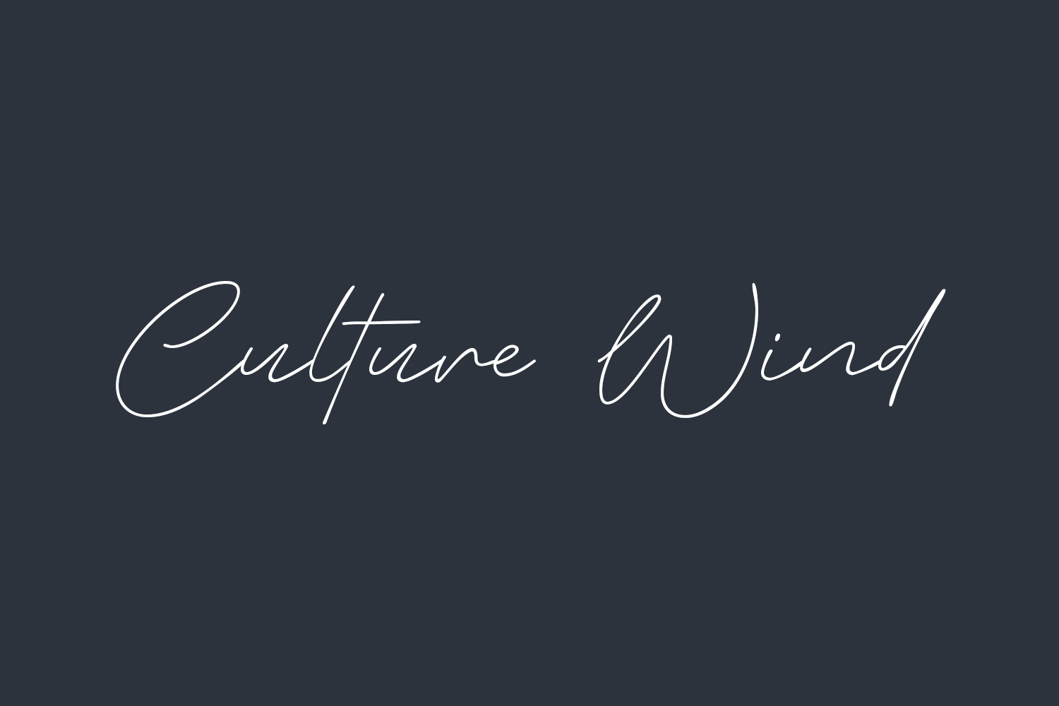 Culture Wind Free Font