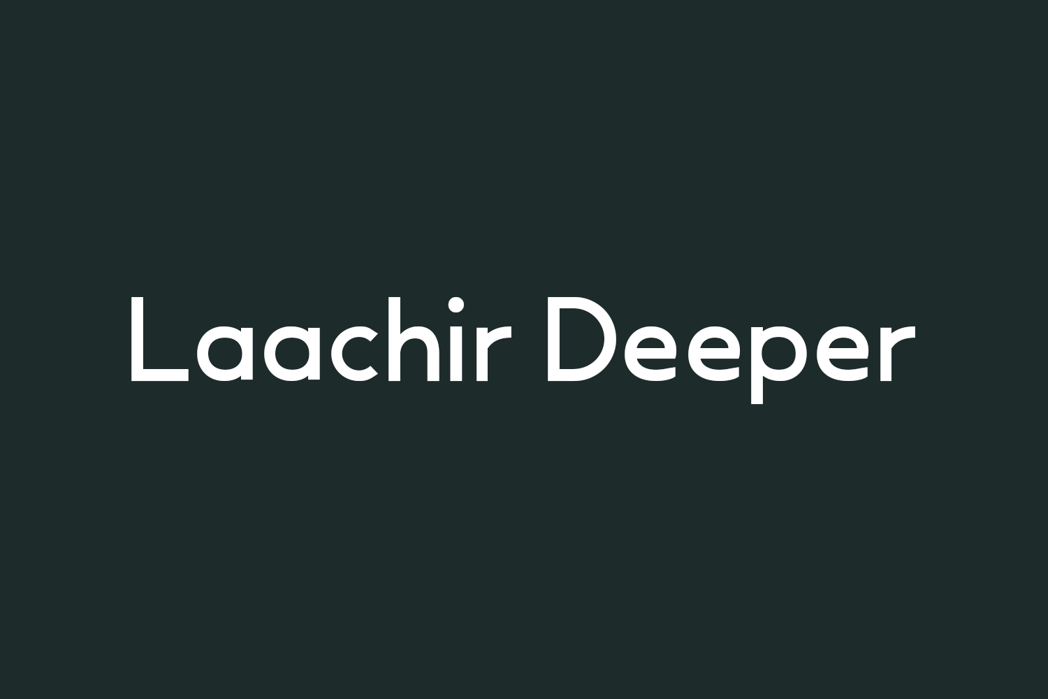Laachir Deeper Free Font