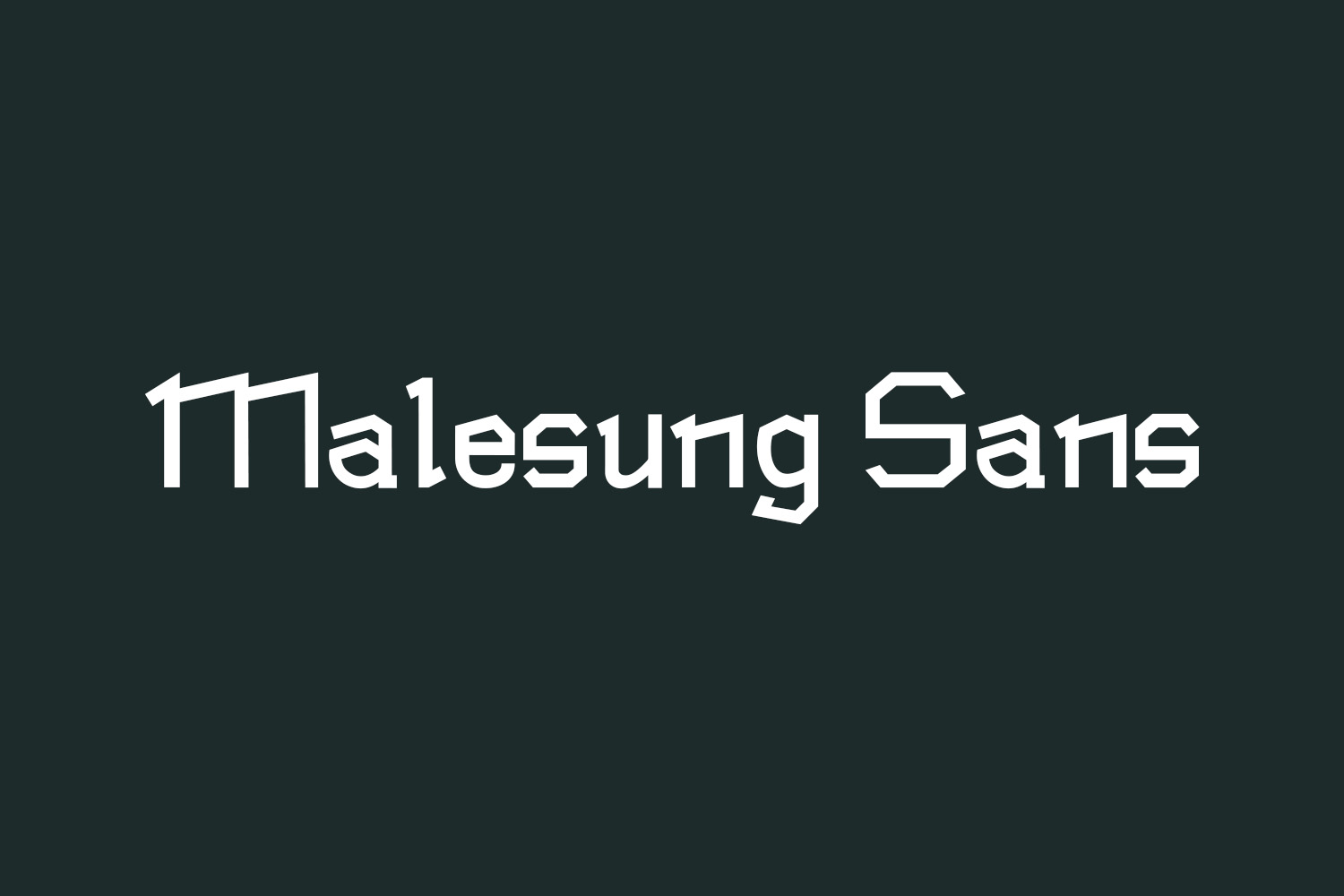 Malesung Sans Free Font