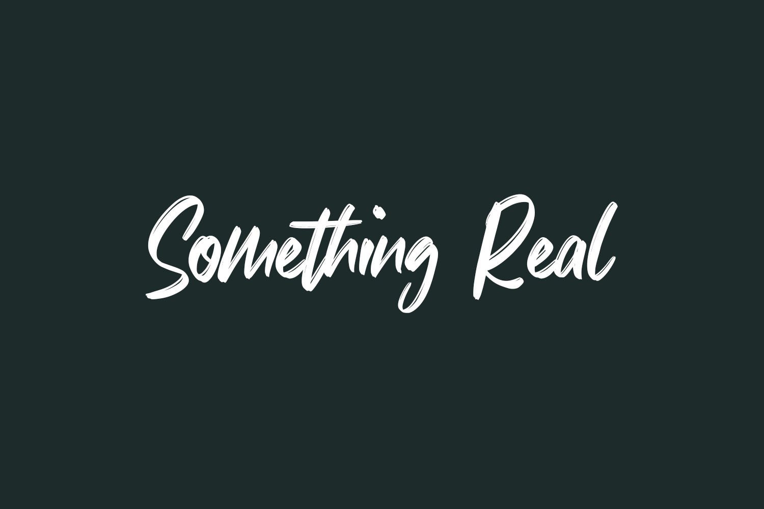 Something Real Free Font