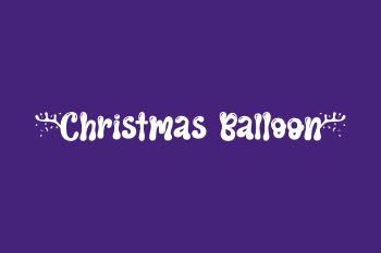 Christmas Balloon Free Font