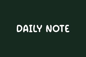 Daily Note Free Font