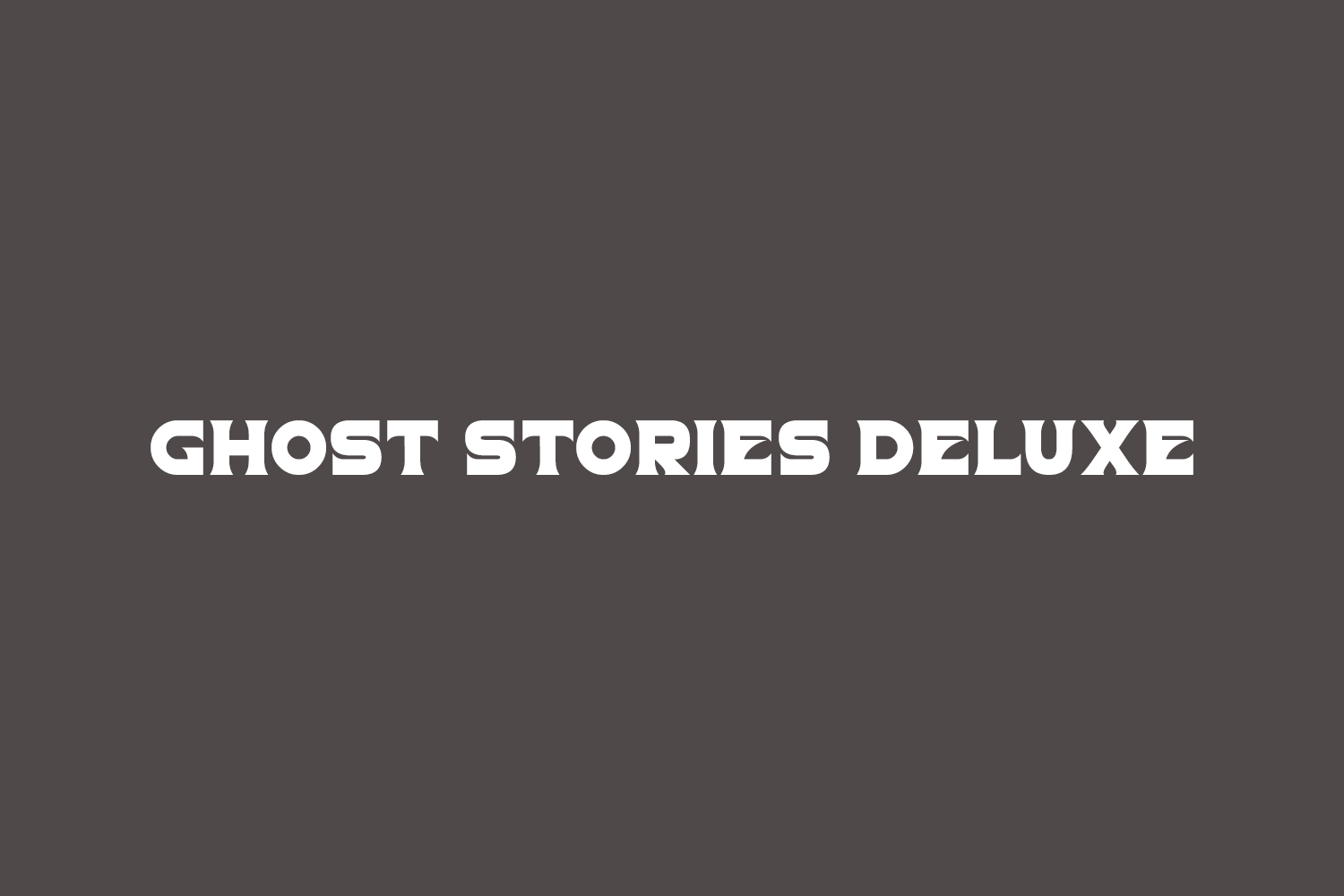 Ghost Stories Deluxe Free Font