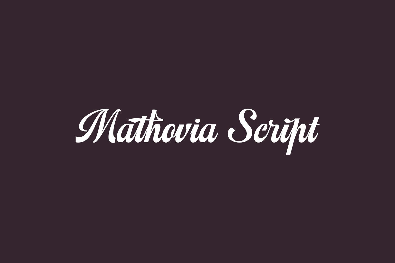 Mathovia Script Free Font