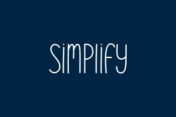 Simplify Free Font