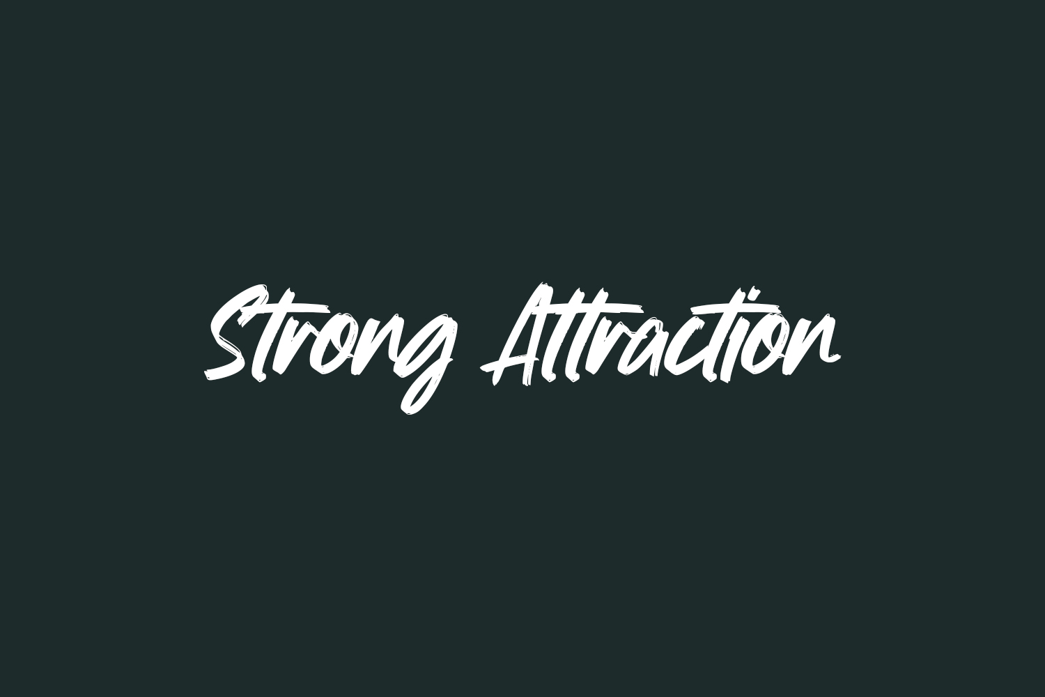 Strong Attraction Free Font