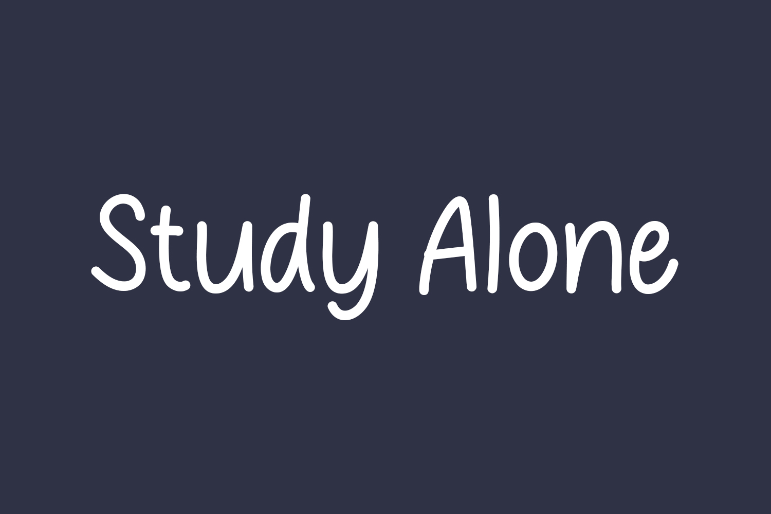 Study Alone Free Font