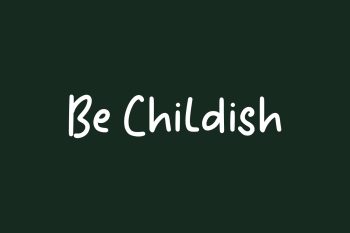 Be Childish Free Font