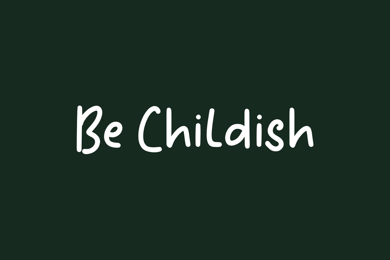 Be Childish Free Font