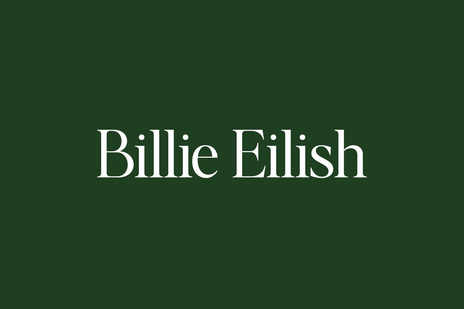 Billie Eilish Free Font
