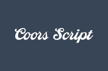 Coors Script Free Font