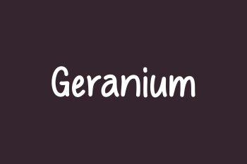 Geranium Free Font