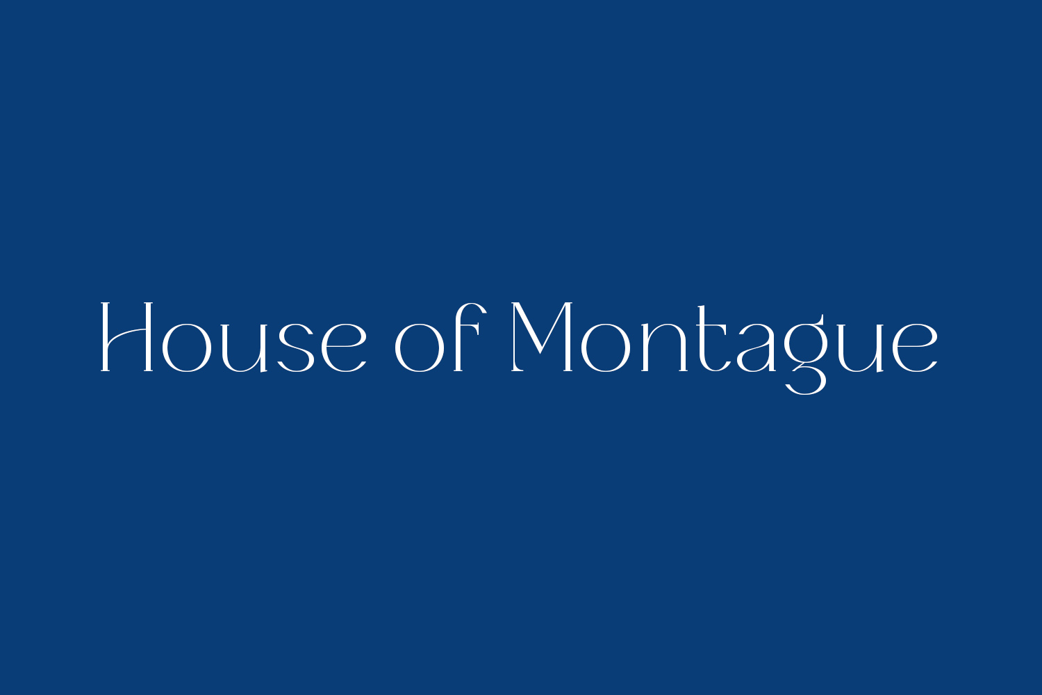 House of Montague Free Font