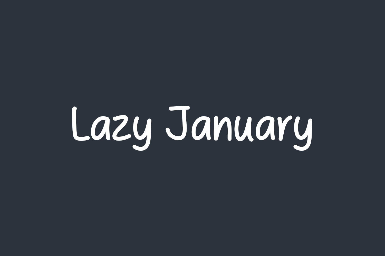 Lazy January Free Font