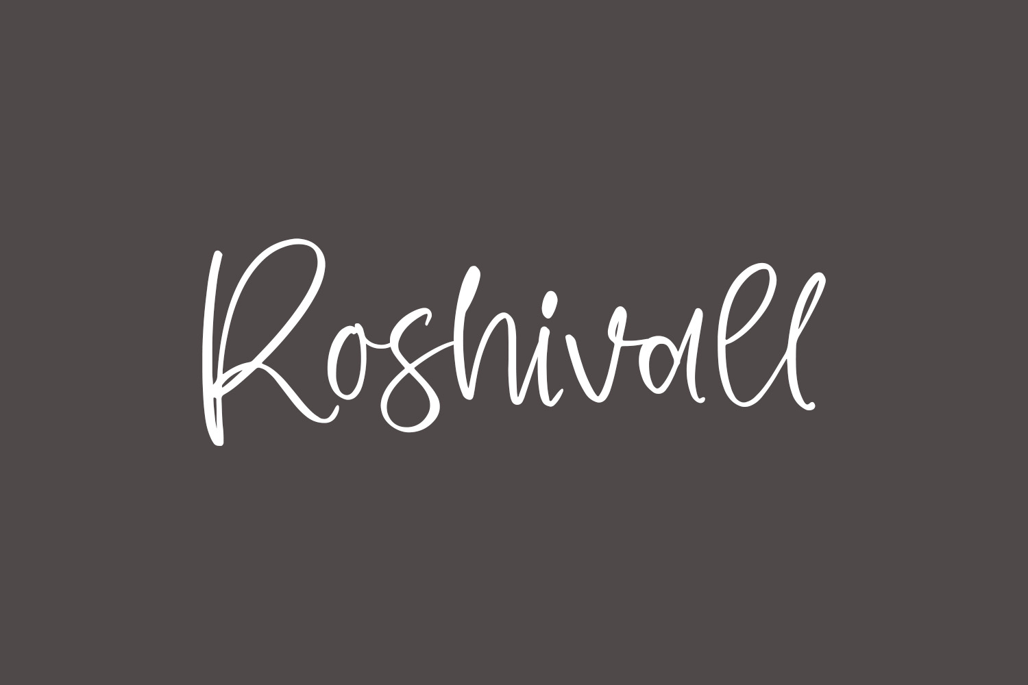 Roshivall Free Font