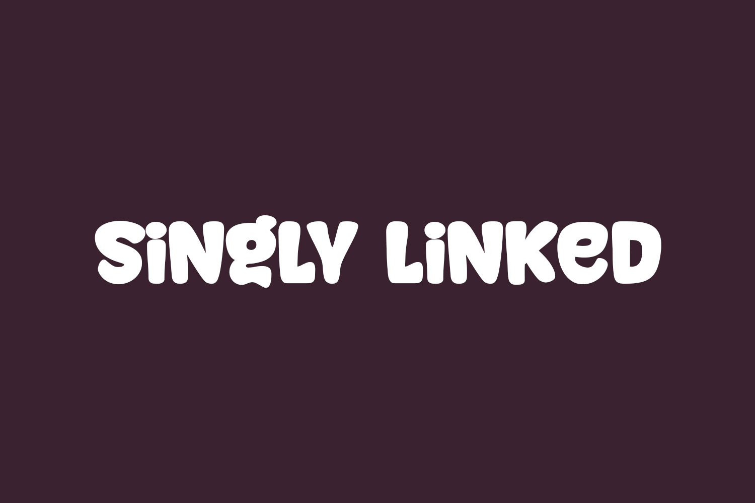 Singly Linked Free Font