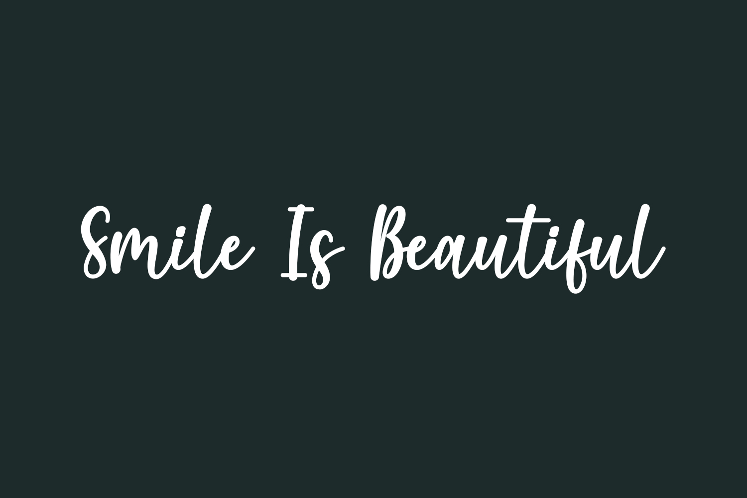 Smile Is Beautiful Free Font