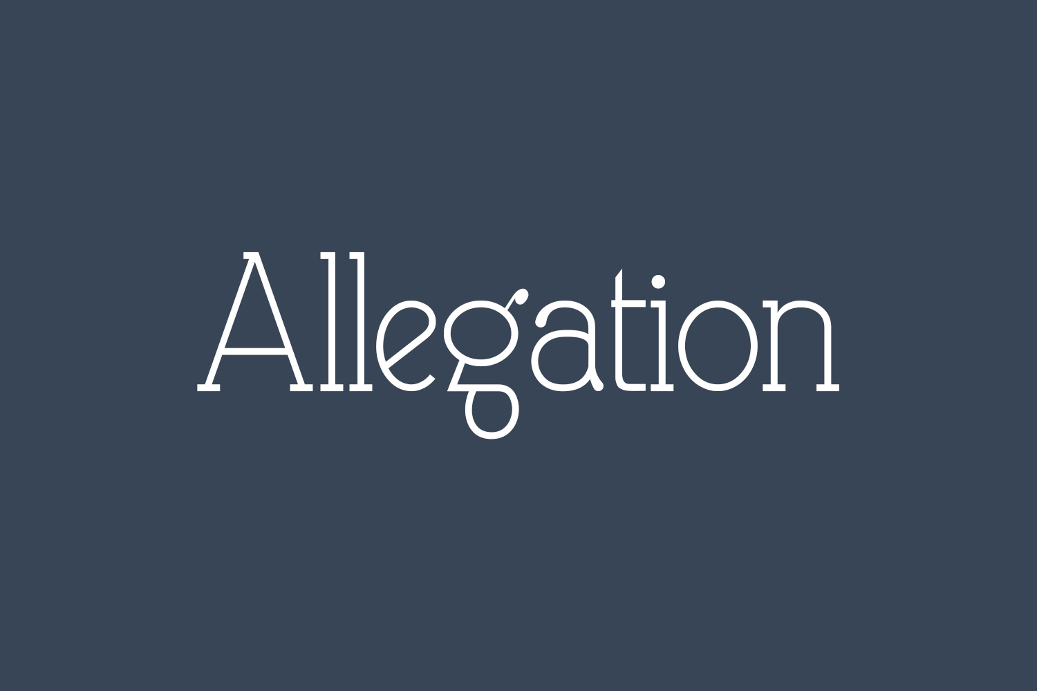 Allegation Free Font