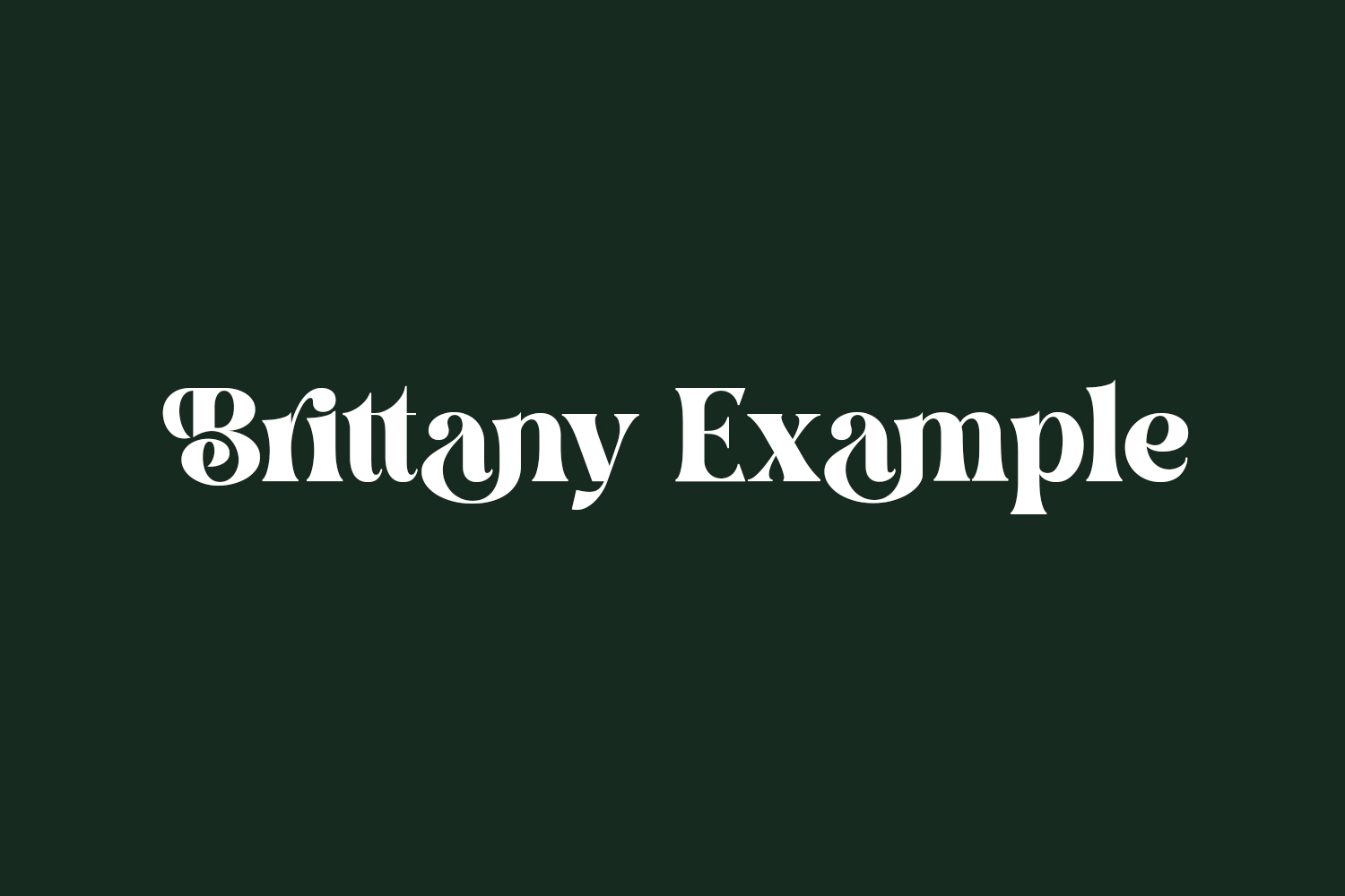 Brittany Example Free Font