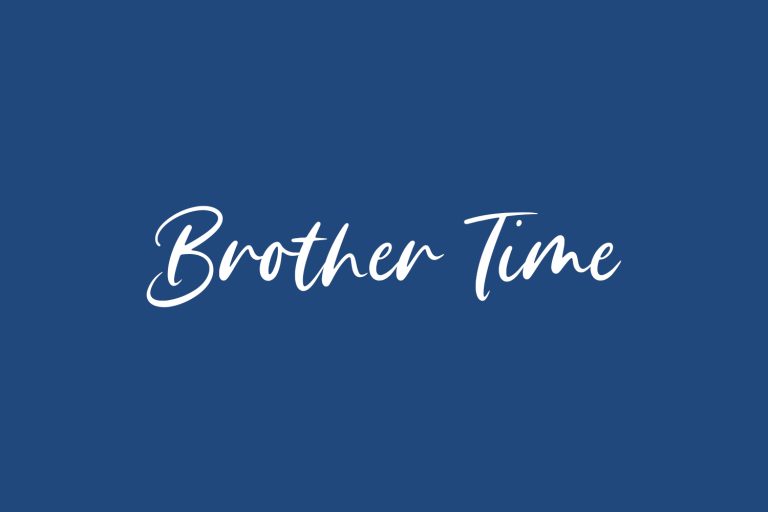 Brother Time Free Font Fonts Shmonts