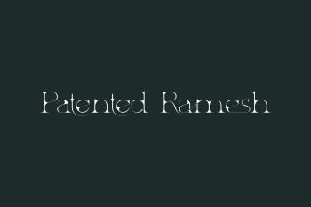 Patented Ramesh Free Font