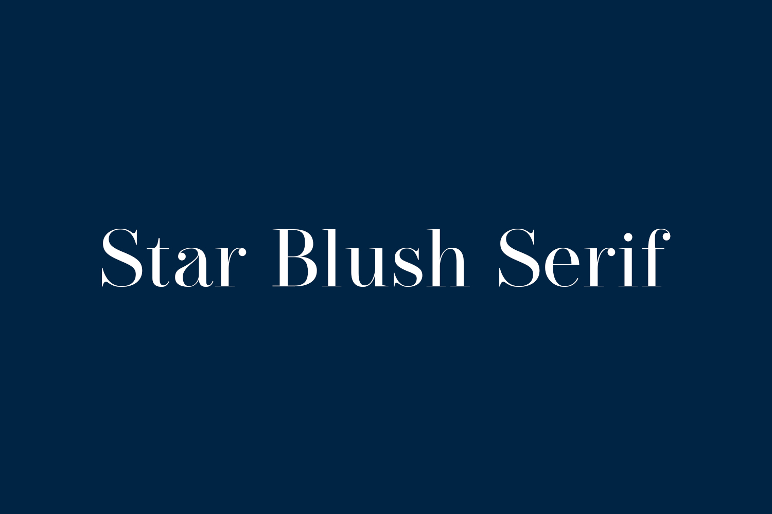 Star Blush Serif Free Font