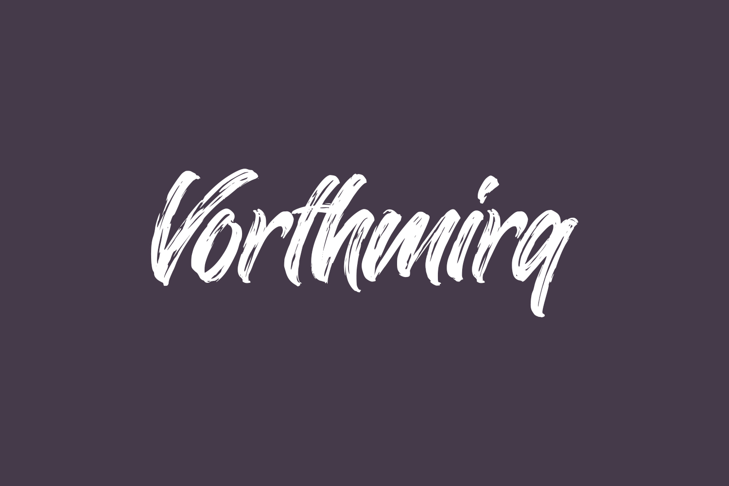 Vorthmirq Free Font