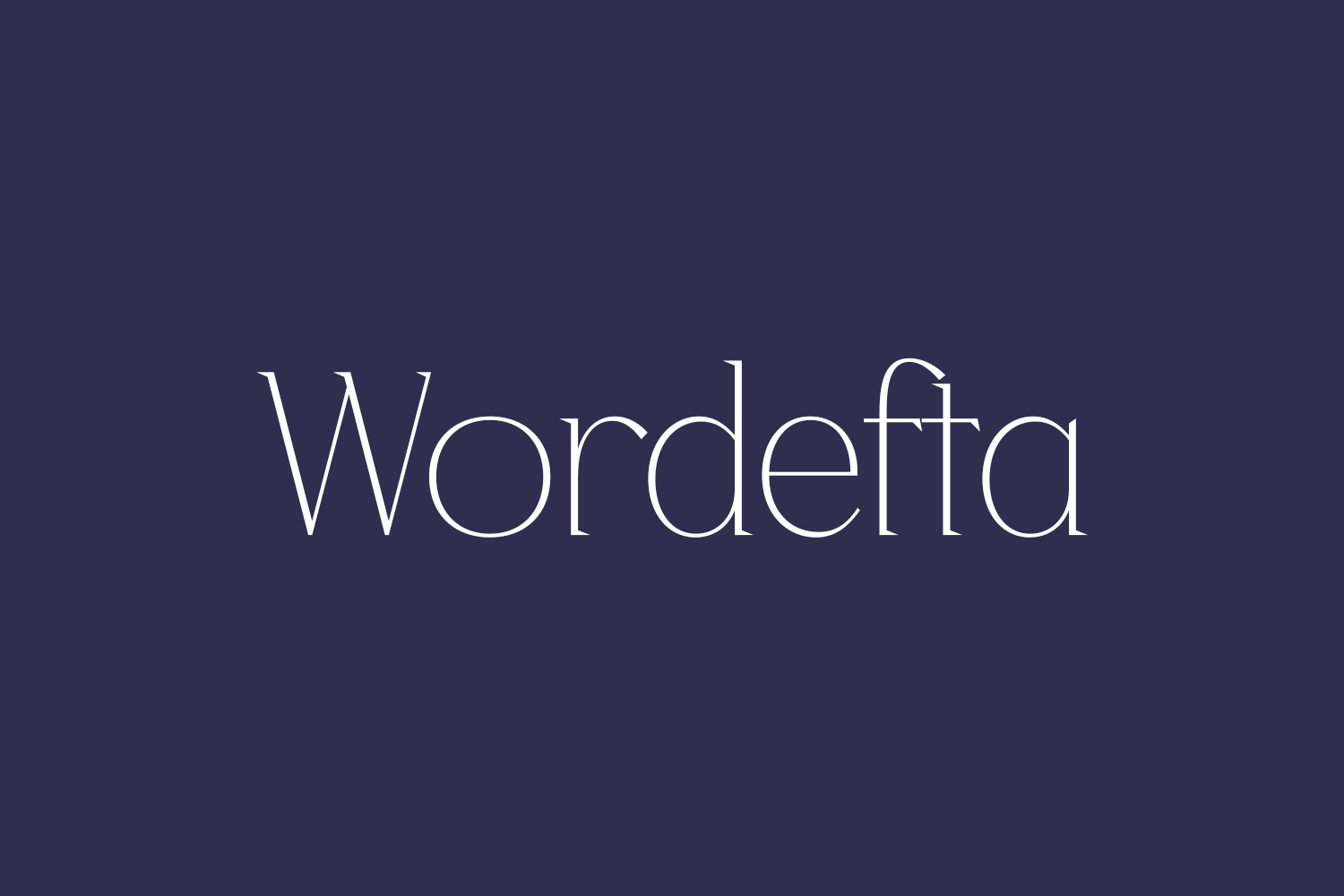 Wordefta Free Font