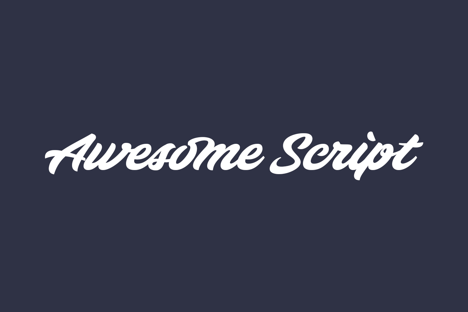 Awesome Script Free Font