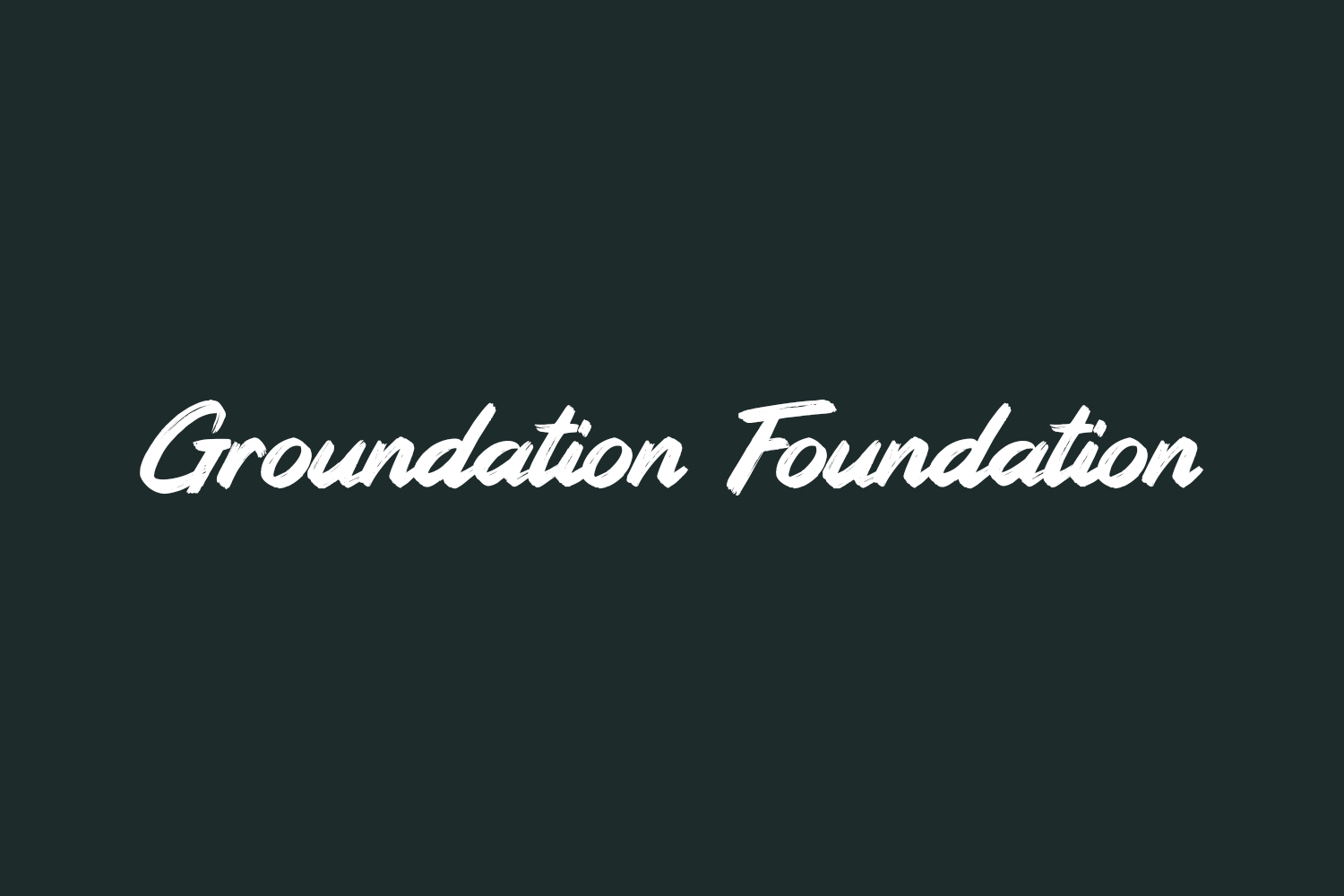 Groundation Foundation Free Font