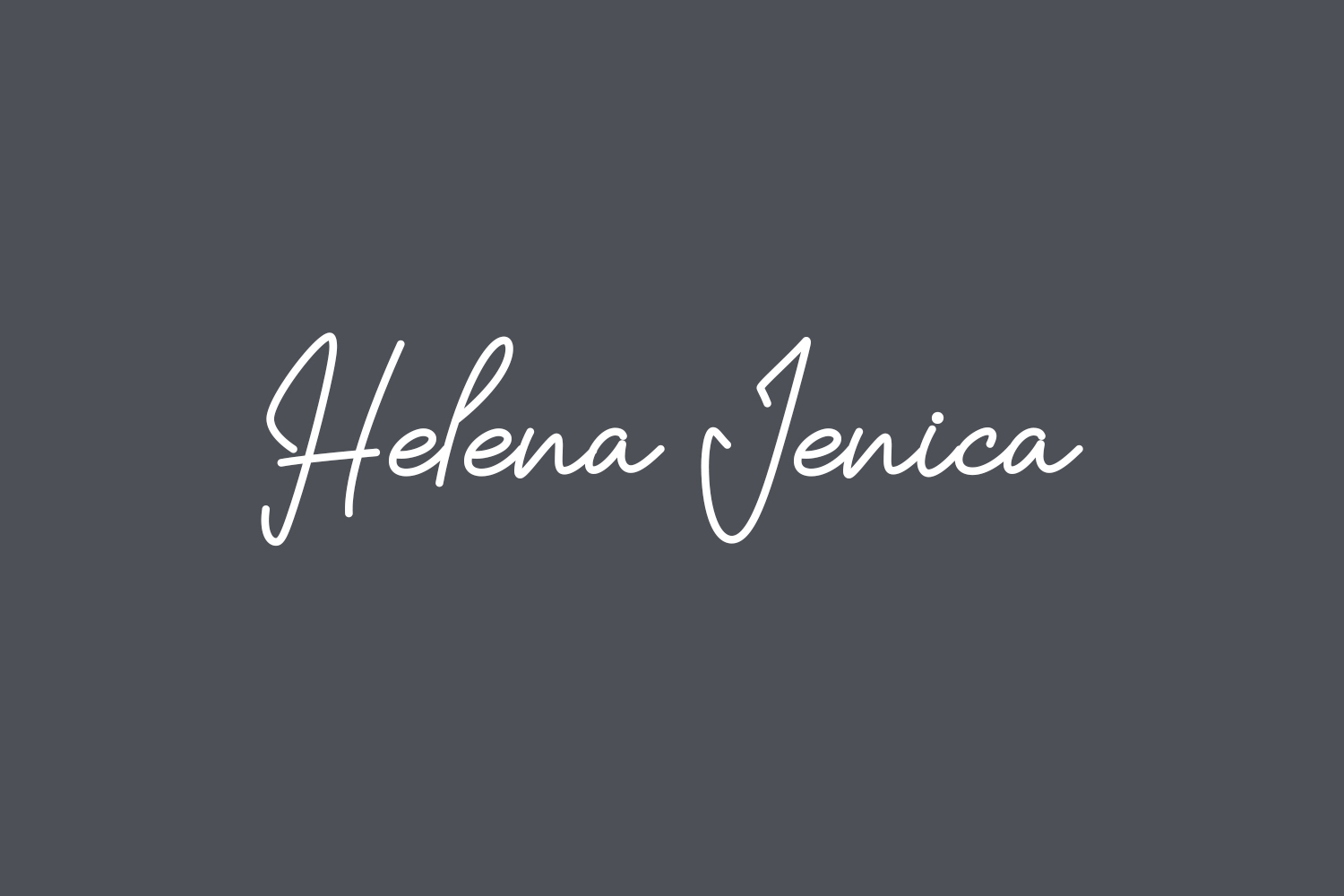 Helena Jenica Free Font