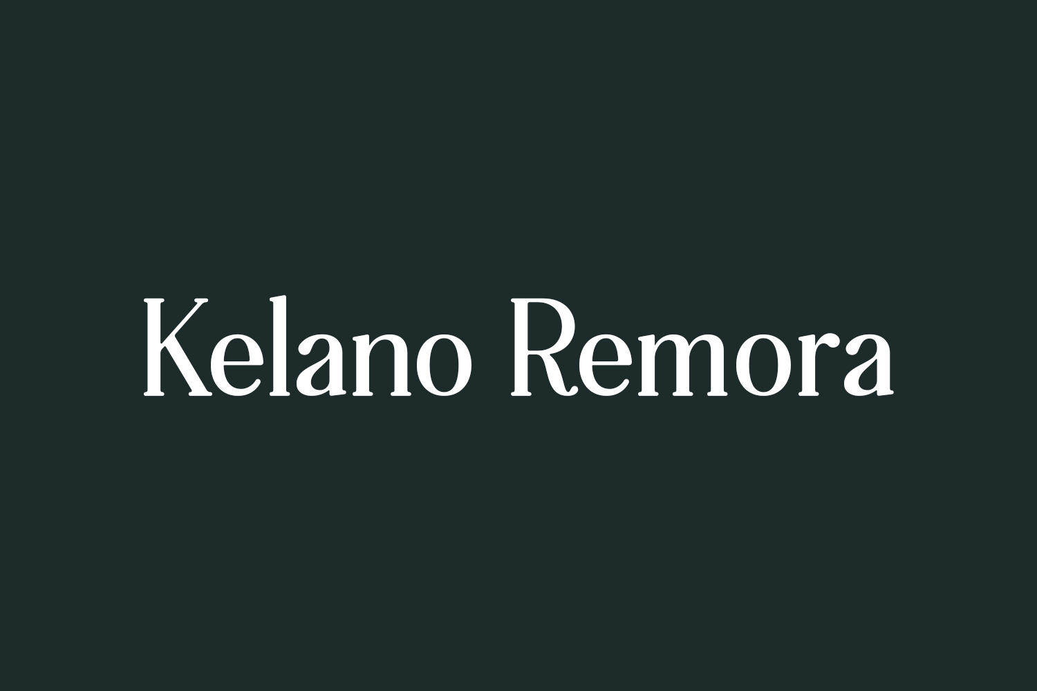 Kelano Remora Free Font
