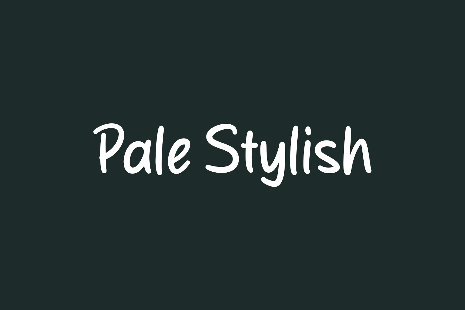 Pale Stylish Free Font