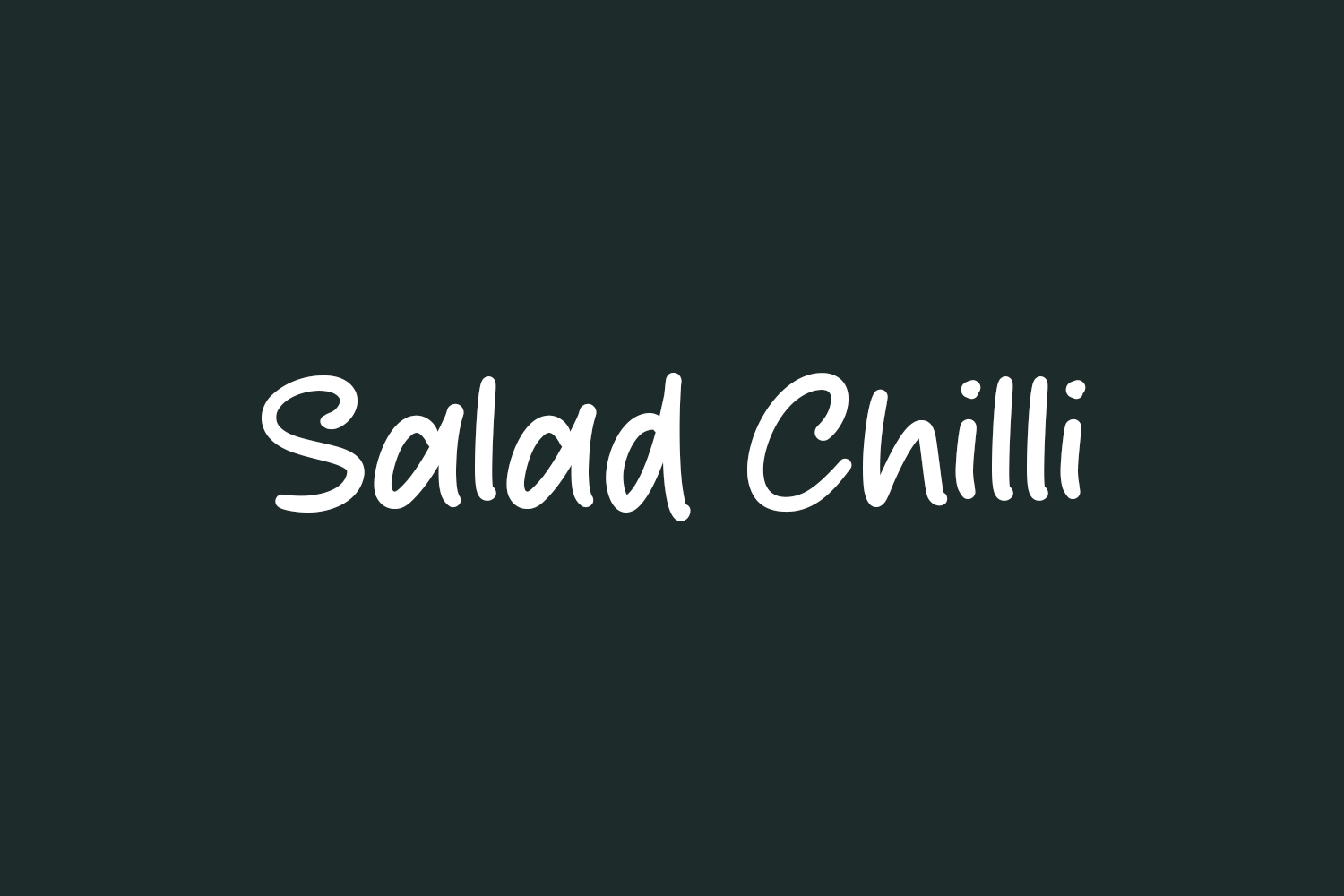 Salad Chilli Free Font