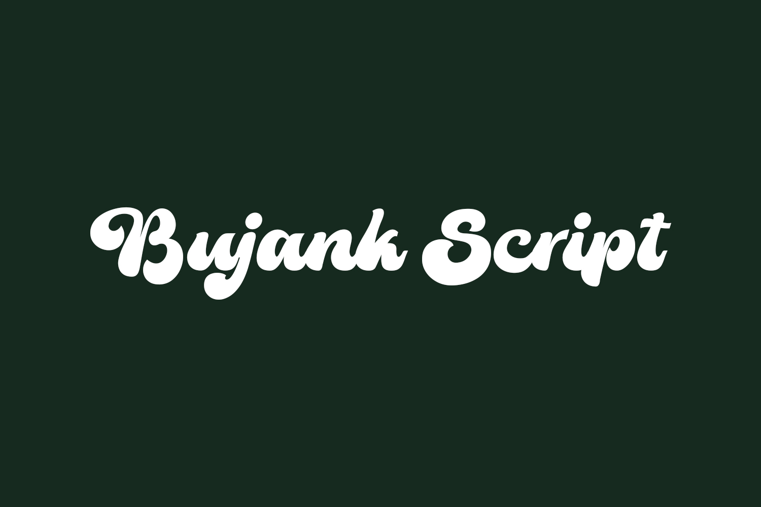 The Bujank Script Free Font