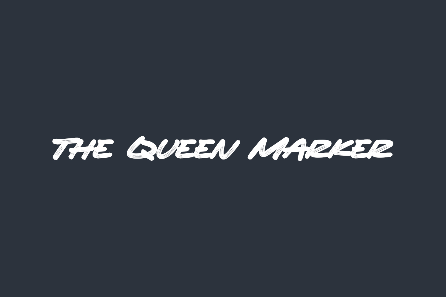 The Queen Marker Free Font Family
