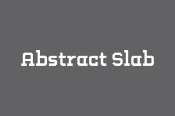Abstract Slab Free Font