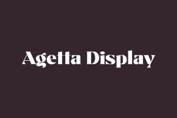 Agetta Display Free Font