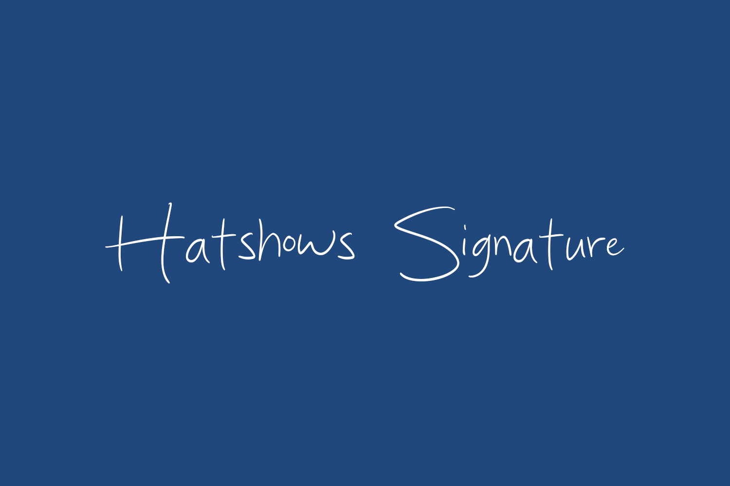 Hatshows Signature Free Font