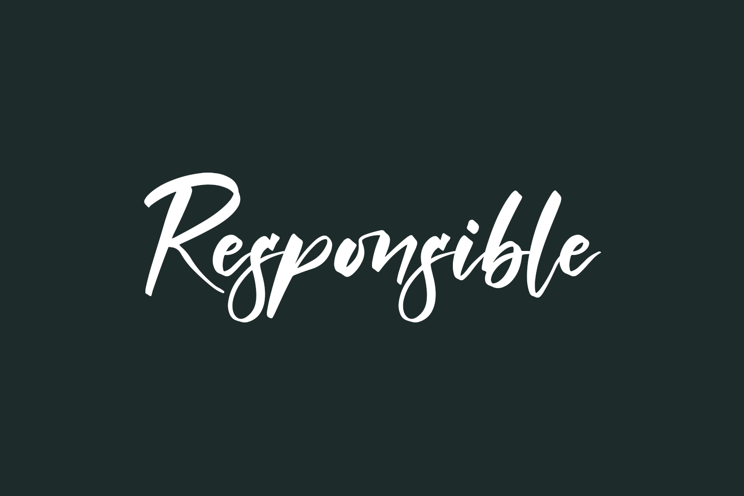 Responsible Free Font