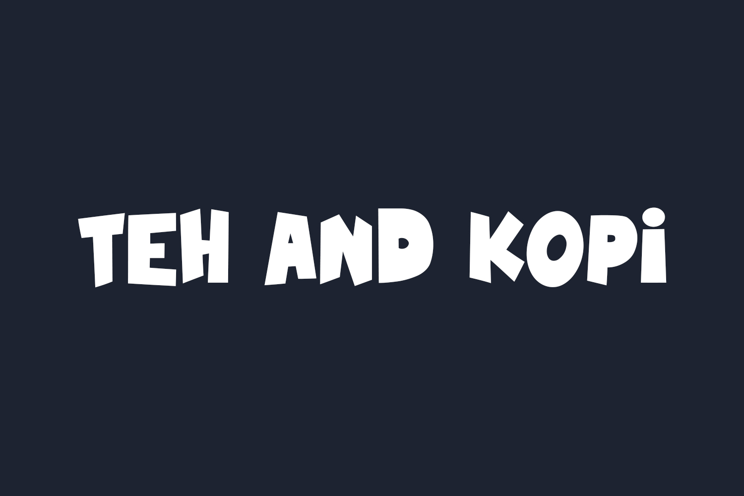 Free Teh And Kopi Font